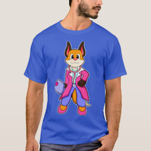 Fox als Doktor mit Stethoskop T-Shirt