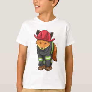 Fox als Feuerwehrmann mit Helm T-Shirt