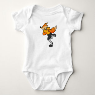 Fox als Football-Spieler mit Fußball Baby Strampler
