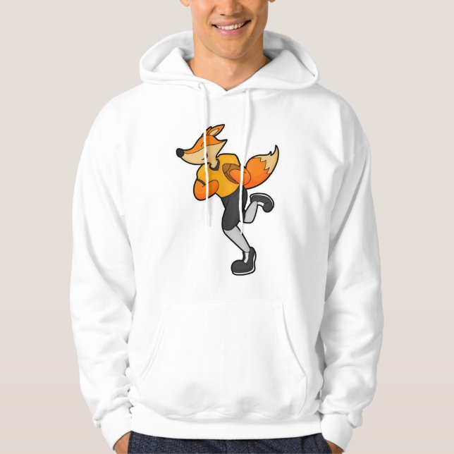 Fox als Football-Spieler mit Fußball Hoodie (Vorderseite)