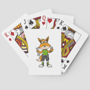 Fox als Mechanik mit Schraubenschlüssel und Nut Spielkarten