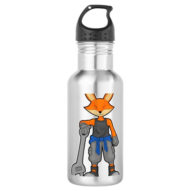 Fox als Mechanik mit Spanner Edelstahlflasche (Vorderseite)