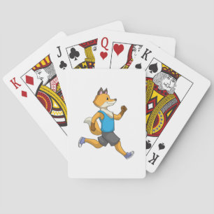 Fox als Runner beim Laufen Spielkarten