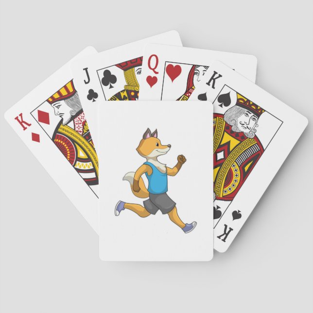 Fox als Runner beim Laufen Spielkarten (Rückseite)