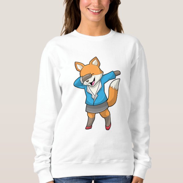 Fox als Sekretär beim Hip Hop Dance Sweatshirt (Vorderseite)