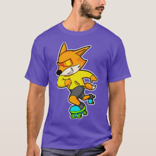 Fox als Skater mit Roller-Skaten 2 T-Shirt