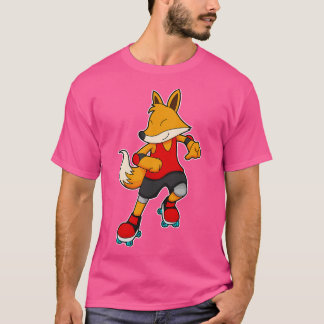 Fox als Skater mit Roller-Skaten T-Shirt