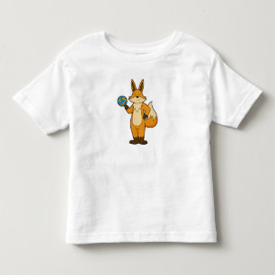 Fox als Volleyball-Spieler mit Volleyball Kleinkind T-shirt