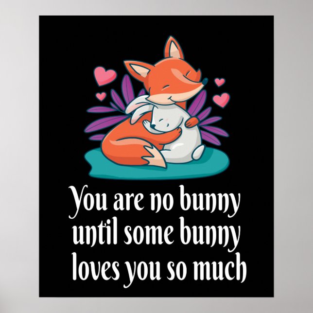 Fox and Bunny Couple Liebe Peace Friends Poster (Vorne)
