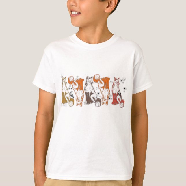 Fox and friends tshirt for boys and girls. (Vorderseite)