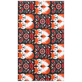 Fox and Nature Nordic Folk Art Tischdecke