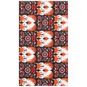 Fox and Nature Nordic Folk Art Tischdecke