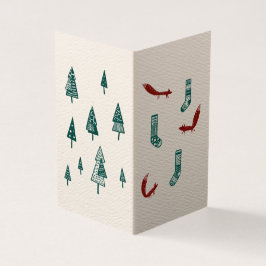 Fox and Tree Christmas Card: Simple