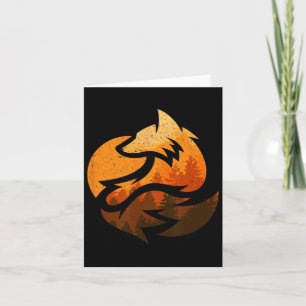 Fox Animal Design Geschenke mit Naturbäumen Jagd Karte