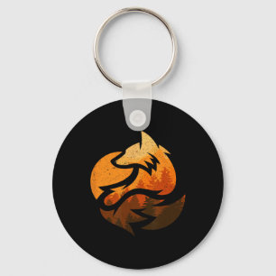 Fox Animal Design Geschenke mit Naturbäumen Jagd Schlüsselanhänger