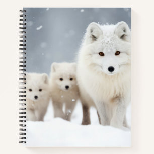 Fox Animal Family Wandering Natout Notizbuch