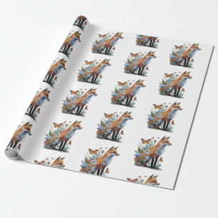 Fox Animal Lovers Forest Geschenkpapier