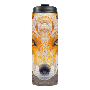 Fox Animal Portrait Nature Wildlife Malerei Thermosbecher