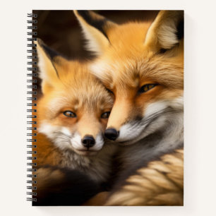 Fox Animal Wild Beauty Freedom Wilderness Print Notizbuch