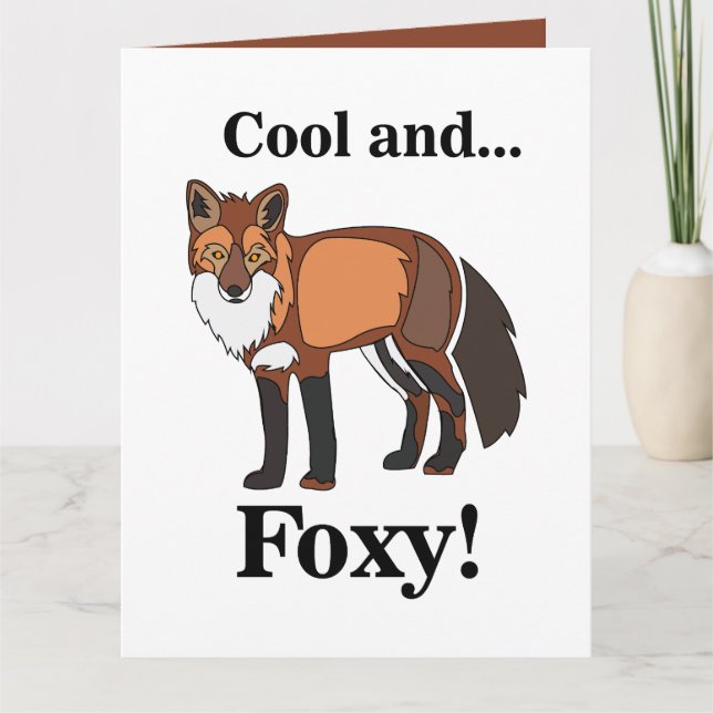 Fox Animal Wildlife Foxy Birthday Karte (Vorderseite)