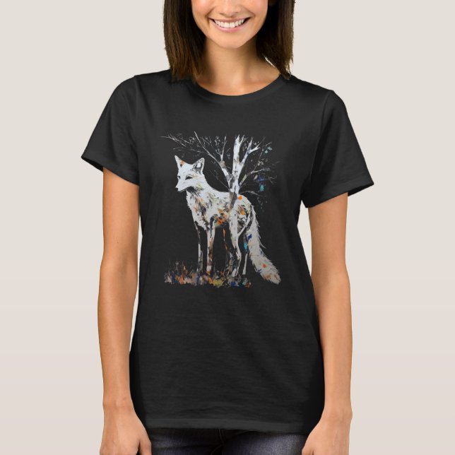 Fox Art Tree - Animal Fox T-Shirt (Vorderseite)