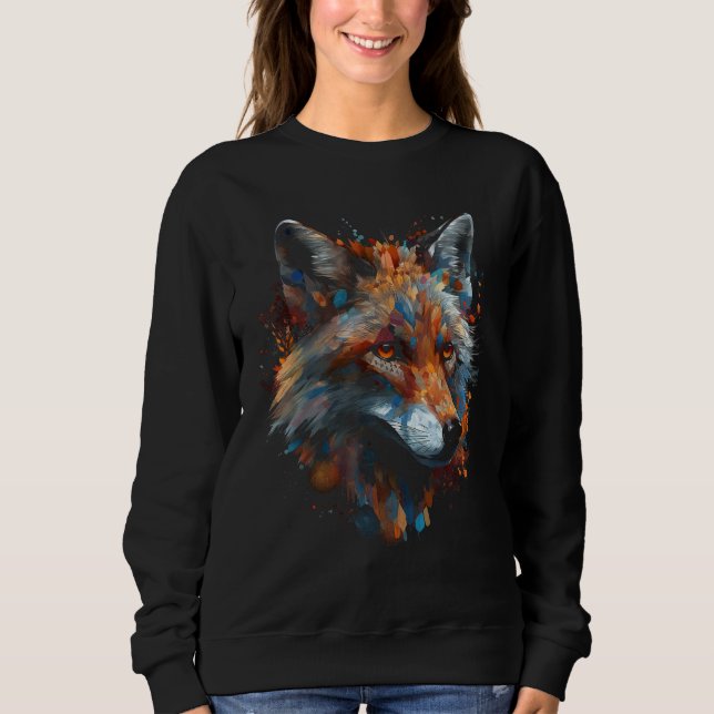 Fox Artwork  Animal  Animal Wolf Sweatshirt (Vorderseite)