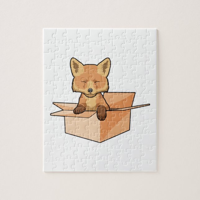 Fox as Baby in Box (Vertikal)