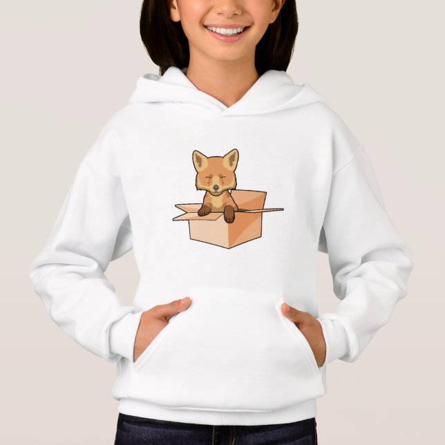 Fox as Baby in Box Hoodie (Vorderseite)