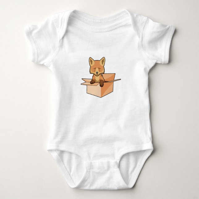 Fox as Baby in Box Strampler (Vorderseite)