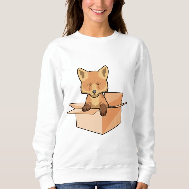 Fox as Baby in Box Sweatshirt (Vorderseite)