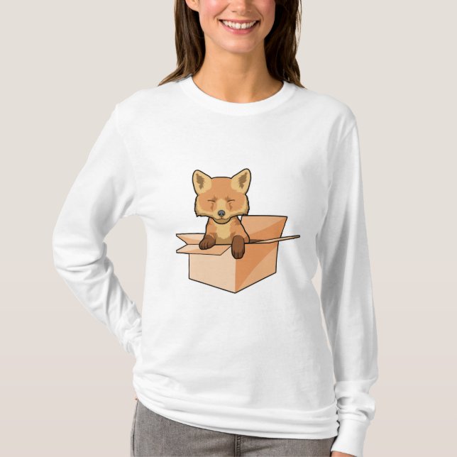 Fox as Baby in Box T-Shirt (Vorderseite)