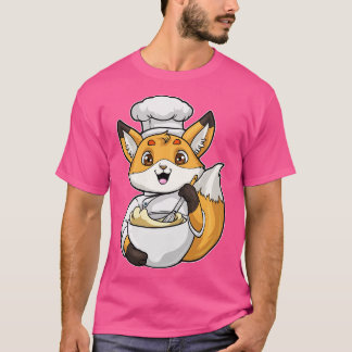 Fox as Baker with Bowl of Dough Whisk T-Shirt