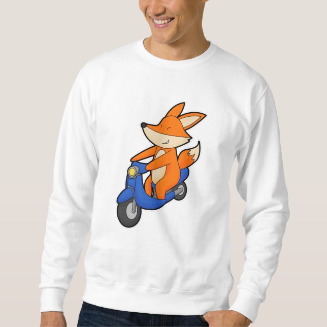 Fox as Biker with Scooter Sweatshirt (Vorderseite)