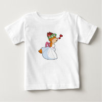 Fox as Bride mit Hochzeitskleid & Blume Wrea