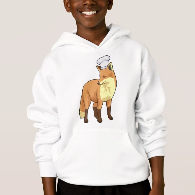 Fox as Cook mit Koch Hut Hoodie (Vorderseite)