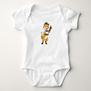 Fox as Groom mit Hochzeitsring Baby Strampler