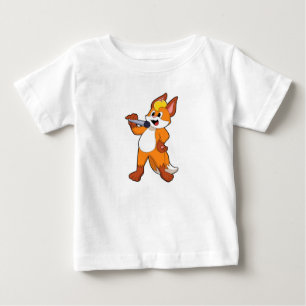 Fox as Sänger mit Mikrofon Baby T-shirt