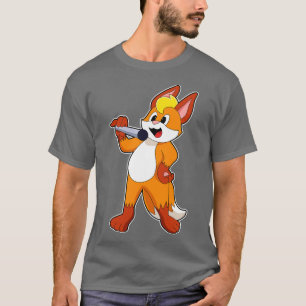 Fox as Sänger mit Mikrofon T-Shirt