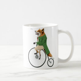 Fox auf Fahrrad Kaffeetasse