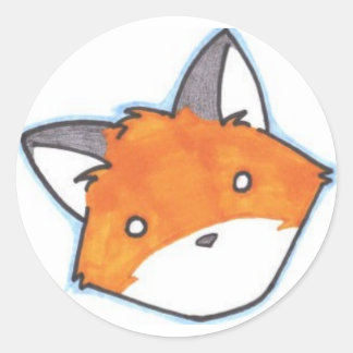 Fox-Aufkleber Runder Aufkleber