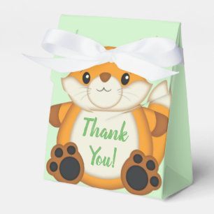 Fox Baby Dusche grün Geschenkschachtel