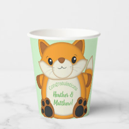 Fox Baby Dusche Woodland Animal Pappbecher