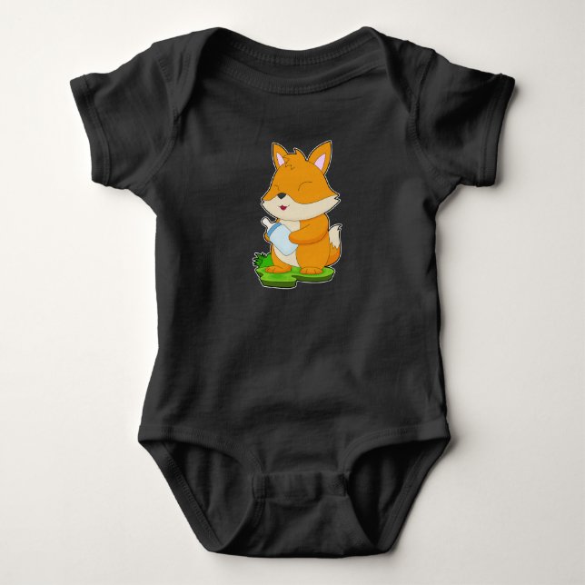 Fox Baby Flasche Strampler (Vorderseite)