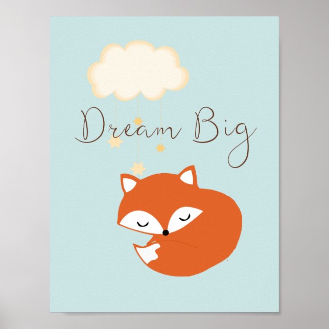 Fox Baby Kinderzimmer Poster (Vorne)