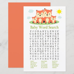 Fox Baby Shooter Word Search Game