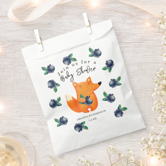 Fox Baby Shower Geschenktütchen (Ausgeschnitten)