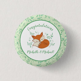 Fox Baby Shower Woodland Tiere Button