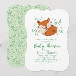 Fox Baby Shower Woodland Tiere Einladung