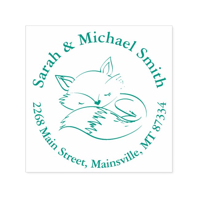 Fox Baby Shower Woodland Tiere Permastempel (Design)