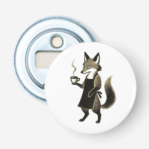 Fox Barista - Minimalistische Tinte - Kaffeepause Flaschenöffner